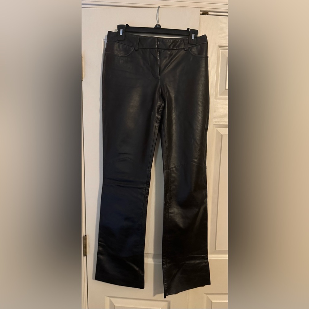 Black Express Women’s Leather Pants, Size 1/2